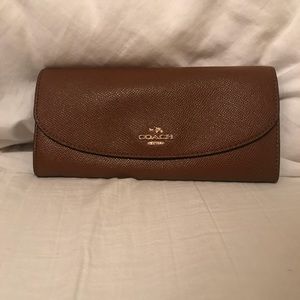 Coach Crossgrain Leather Slim Envelope Wallet